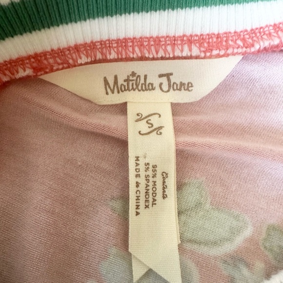 Matilda Jane At Ease Orange Floral Jersey Knit Maxi Dress Womens Size Small - Picture 9 of 12